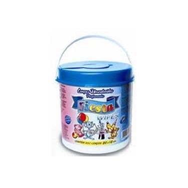 Imagem de Lenco umedecido fiesta wipes 400un balde azul