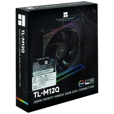 Imagem de Cooler para Gabinete TL-M12Q Infinity Mirror 120mm ARGB Preto com Efeito Espelho Infinito Thermal Right