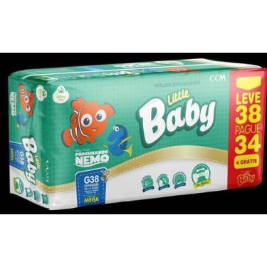 Imagem de Fralda little baby nemo mega g 38 unidades - ccm
