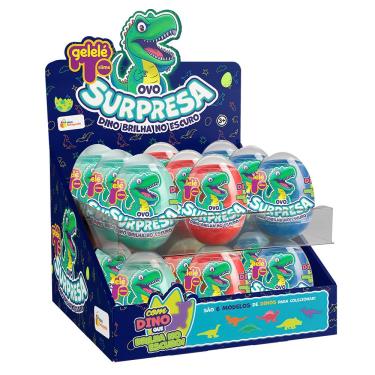 Imagem de Ovo Surpresa Dino Brilha no Escuro Sortido Doce Brinquedo