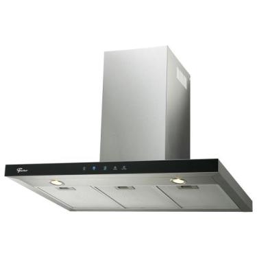 Imagem de Coifa de Parede Digital Fischer Infinity Touch 90cm Vidro Preto, 220V