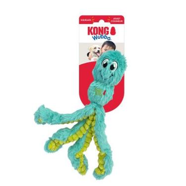 Imagem de Brinquedo Pelúcia Kong Wubba Octopus Polvo Azul Para Cães Grande