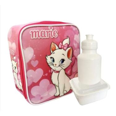 Imagem de Lancheira Térmica Infantil Escolar Gatinha Marie Coraçoes F5 - proprio