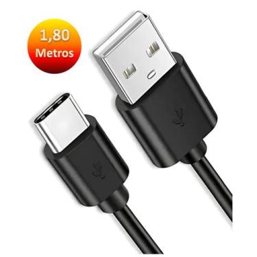 Imagem de Cabo Usb Tipo C Turbo Celular Carregamento Rápido E Dados 1,80m PS5 - 