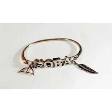 Imagem de Bracelete Pulseira Folheada Prateada Orixá Oba Candomblé - Kayode Arte