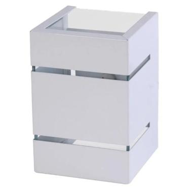 Imagem de Arandela m 2 Fachos com 2 Frisos 10x15x10cm para Lâmpada G9 Branca All Lux 2211