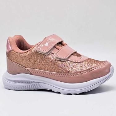 Imagem de Tênis Infantil Jet Kids Bebê Glitter tiras autocolantes Confortável 20