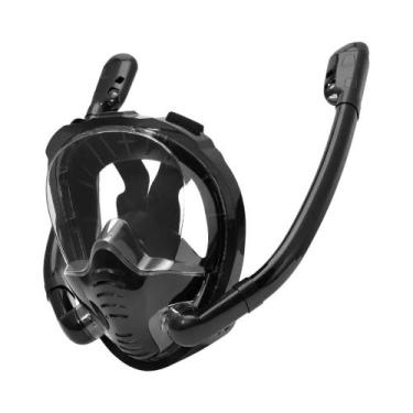 Imagem de Máscara de Snorkel Facial com Visão Panorâmica 180° - Silicone Seco Su