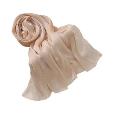 Imagem de Xale De Chiffon Plissado Com Brilho Para Mulheres, Estilo Malaio Simpl