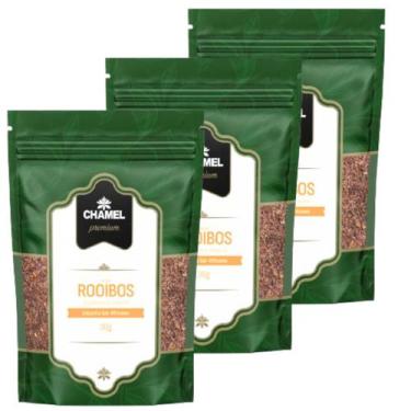 Imagem de Chá de Rooibos (Aspalathus linearis) Chamel Premium - 3 Pacotes de 30g