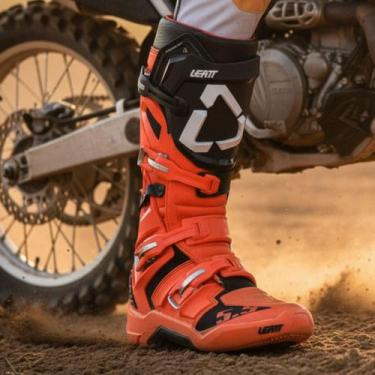 Imagem de Bota Motocross Leatt 5.5 Flexlock Laranja Preta, 11 USA (43BR)
