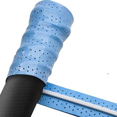 Imagem de Kit com 2 unidades Overgrip para Tênis e Beach Tennis mantém as mãos secas, reduzir suor e garantir uma pegada ideal. Película sintética antiderrapante para maior conforto. (Azul)