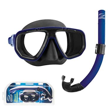 Imagem de KIT DUA SEASUB, Máscara e Snorkel Respirador para Mergulho Pesca Sub (Azul)