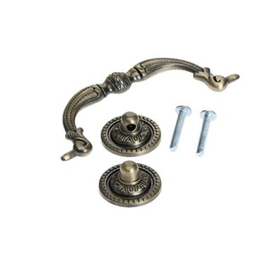 Imagem de 1 pc Antique Bronze Dresser Gaveta Armário Botão De Porta Red Bronze Cozinha Armário Armário Puxador Puxador Parafusos Europa Estilo YYDFPIIA (Color : Green)