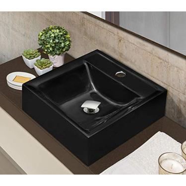 Imagem de Kit Cuba Quadrada Sobrepor C/Valvula Click