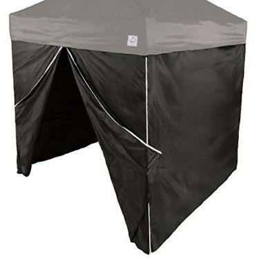 Imagem de Impact Canopy Conjunto de parede de tenda de 3 metros, 1 parede lateral sólida e 1 lateral com zíper no meio, preto