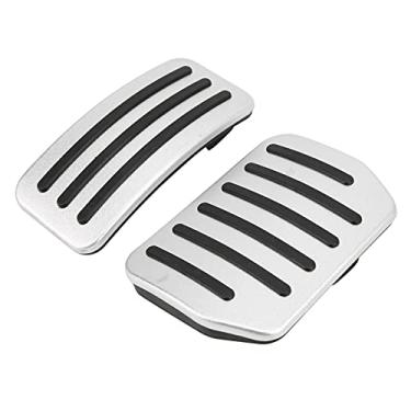 Imagem de Keenso 2 peças de liga de alumínio resistente + pedal acelerador de freio de borracha para substituição de acessórios para o modelo 3 e modelo Y