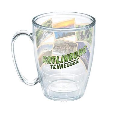 Imagem de Tervis Copo térmico de parede dupla feito nos EUA, Tennessee-Gatlinburg, caneca de 473 g - sem tampa, colagem