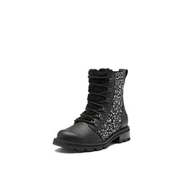 Imagem de SOREL Bota de chuva feminina Lennox de renda aconchegante — Botas de camurça impermeáveis, Preto, preto., 10