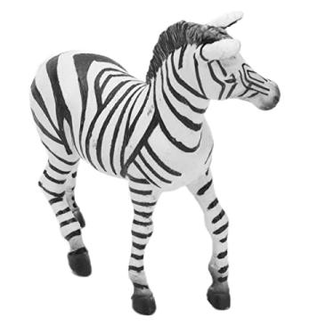 Imagem de Modelo de estatueta de zebra, feito para durar Artesanato pintado à mão Estatueta de zebra realista detalhada para coleção de presentes de aniversário para (Modelo zebra)