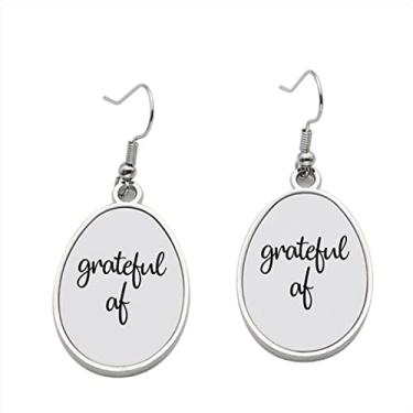 Imagem de Grateful Af Brinco com pingente para meninas - Presente de festa de aniversário dos namorados