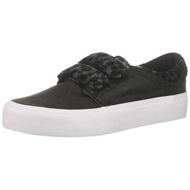 Imagem de DC Tênis de skate feminino Trase V Tx Se, Preto/leopardo, 5 B M US