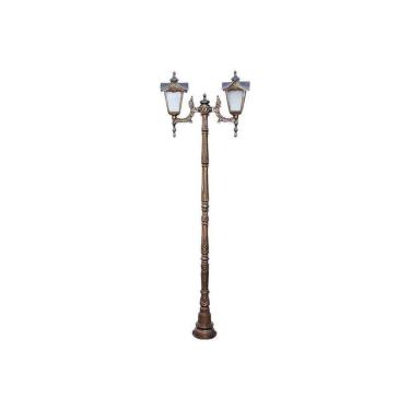 Imagem de Poste Madri Maior para Jardim de Alumínio 02 Luminária 1,99m