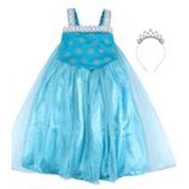 Imagem de Fantasia Infantil Princesa Azul Com Tiara   - Douvelin