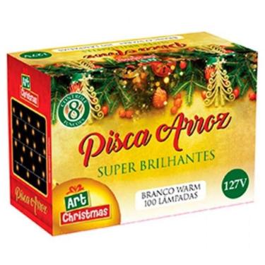 Imagem de Pisca Pisca Led Natal Arroz Branca 100 Lâmpadas 220V