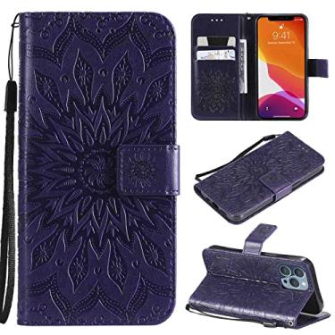 Imagem de Fansipro Capa de telefone carteira folio para LG K3 2017, capa fina de couro PU premium para K3 2017, 2 compartimentos para cartão, ajuste exato, roxo
