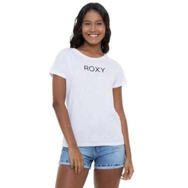 Imagem de Camiseta Feminina Roxy The Logo Branca