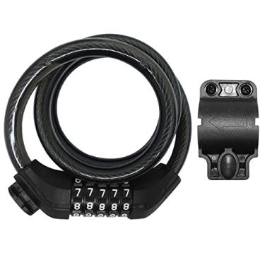 Imagem de Cadeado Bicicleta Com Segredo E Cabo De Aço Calypso 1,2mx12mm Preto