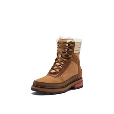 Imagem de SOREL Women's Lennox Lace Cozy Waterproof Boot - Velvet Tan, Warp Red - Size 6