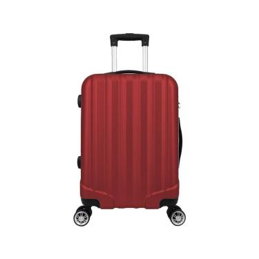 Imagem de Mala de bordo com rodinhas giro 360º em material ABS com cadeado Prizi Vermelha - XH-A122.