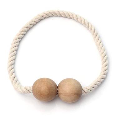 Imagem de prendedores de cortina Amarre a corda para prender a cortina de forma simples. Amarre a corda, fivela magnética, borla e espiga,T10,1 Pcs