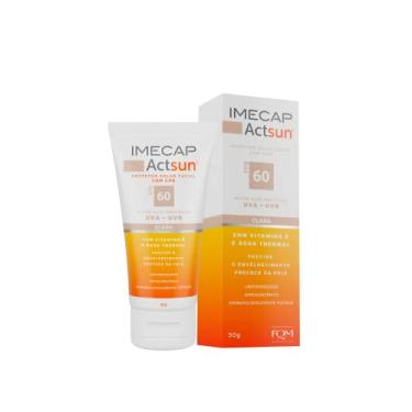 Imagem de Imecap Actsun FPS 60 50g - Protetor Solar Facial Cor Clara com Ácido Hialurônico