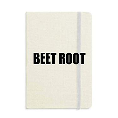 Imagem de Caderno de raiz de beterraba com nome vegetal capa dura diário clássico presente A5