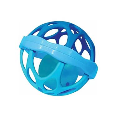 Imagem de Chocalho Bola Macia Maluquinha Giro Azul Pais e Filhos