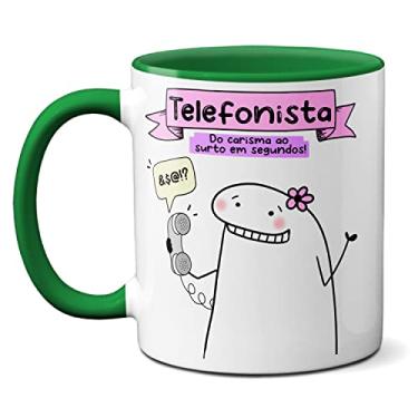 Imagem de Caneca Telefonista Do Carismo Ao Surto Em Segundos! Presente (Verde)