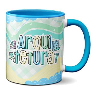 Imagem de Caneca Arquiteto Profissão Arquitetura Presente Criativo (Azul)