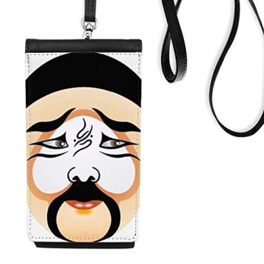Imagem de Bolsa de celular colorida Zhuihanxin com cabeça de ópera de Pequim, bolso preto