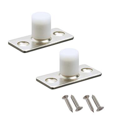 Imagem de Guia de rolo de porta de celeiro deslizante, 2 peças, rodas guia de nylon, rolo de trilho de piso flexível, ferragens de metal resistente para armários de porta de casa