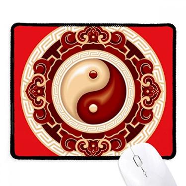 Imagem de China Taichi Padrão Oito Diagrama Mousepad Borda Costurada Tapete Borracha Gaming Pad