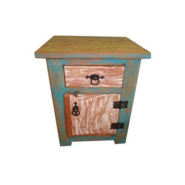 Imagem de Mesa de Cabeceira Rústica Palazo em Madeira de Demolição - Cód 1822