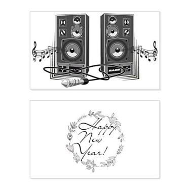 Imagem de Caixa com alto-falante de música com estampa de ano novo festival, cartão de felicitações Bless mensagem presente