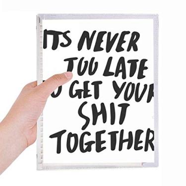 Imagem de Caderno de anotações Get Your Shit Together com folhas soltas e diário recarregável