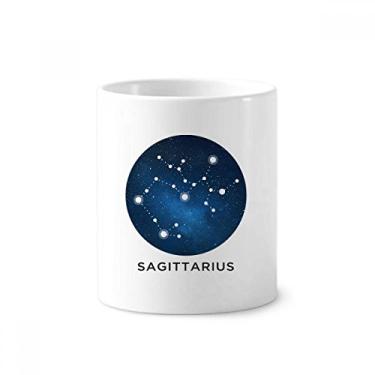 Imagem de Sagitário Constelação do signo do zodíaco Suporte para caneta, caneca de cerâmica com suporte para lápis