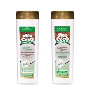 Imagem de Kit shampoo 250ml condicionador capicilin óleo de coco umect 