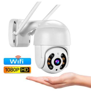 Imagem de Câmera Externa De Segurança Wi-Fi Ip Giratória 360 Resolução Full Hd -