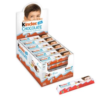 Imagem de Chocolate, 1 Caixa Com 24 Barrinhas Kinder